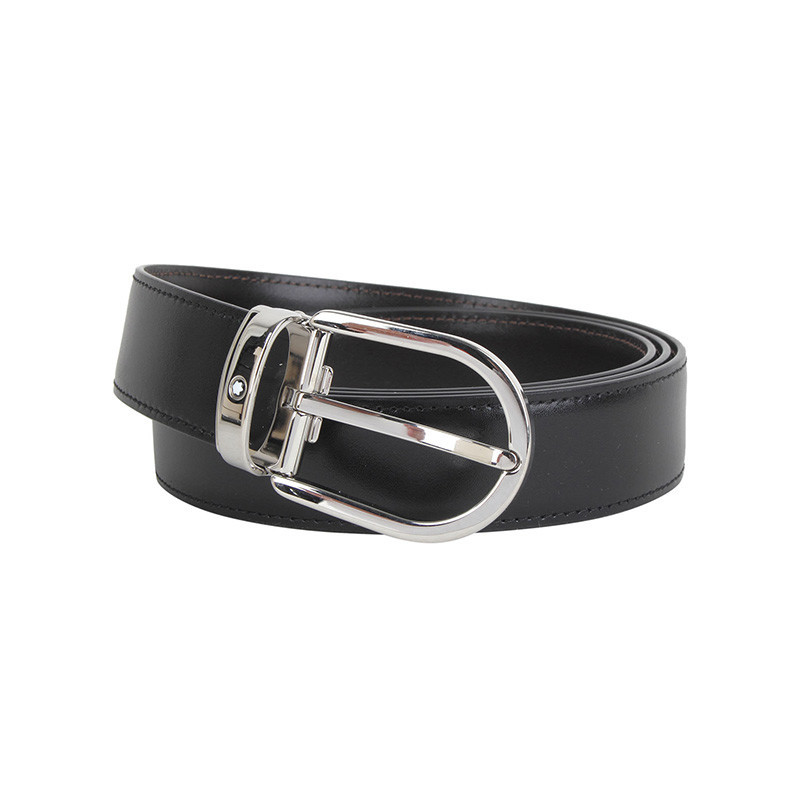 经典椭圆扣针男士腰带皮带 商务皮带 馈赠礼品 男士皮带38157 万宝龙
